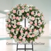 Corona funeral rosa especial h26