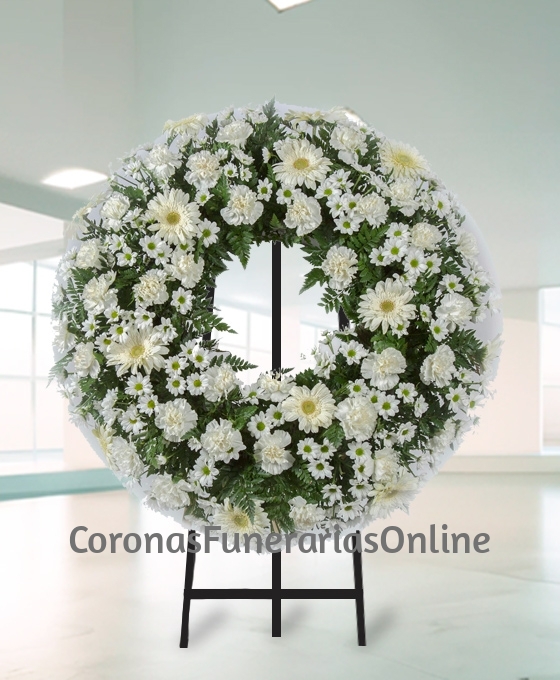 Corona funeraria blanca especial h24 original